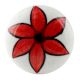 Red Flower Flat Ceramic Wine Bottle Stopper